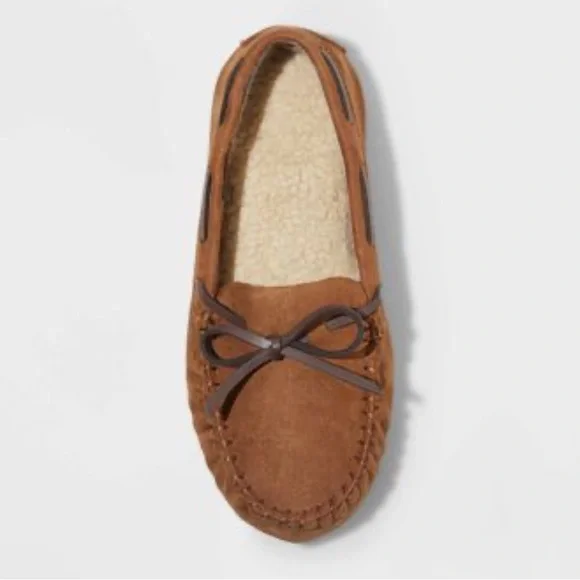 Boys' Lionel Moccasin Slippers - Cat & Jack™ Chestnut Size 13 - Picture 3 of 8